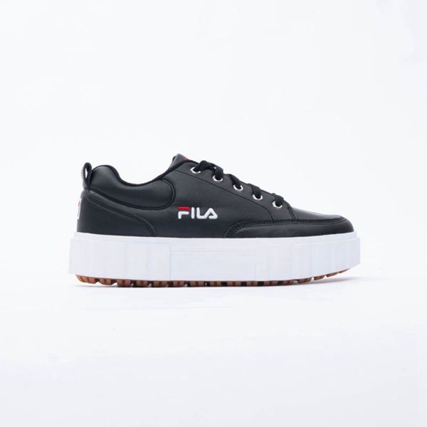 Fila Sandblast Low Pu Women's Sneakers - Black/Red/White,NZ 168-59612